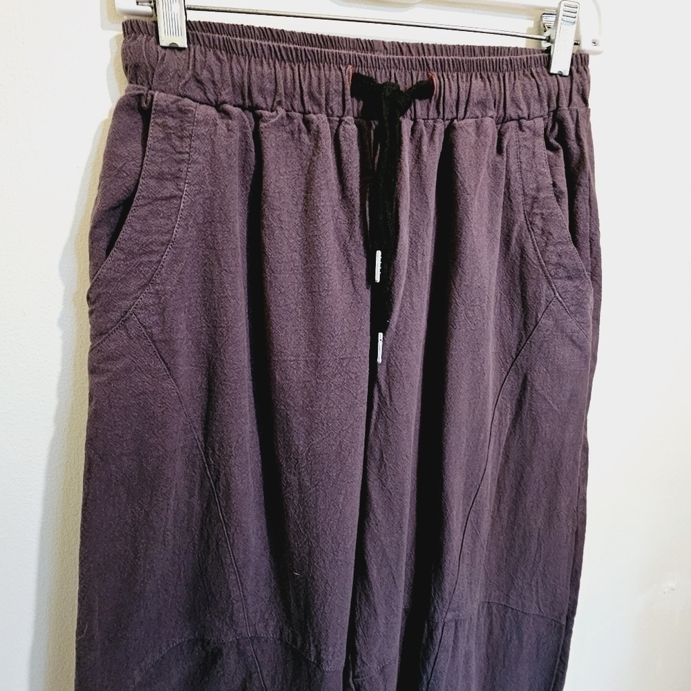 Vtg Barrel Avachi Academia Gray Peasant Capri Pants - Picture 2 of 7